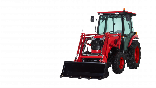 Traktor je vybaven pohonem všech čtyř kol s možností odpojení a uzávěrkou zadního diferenciálu.